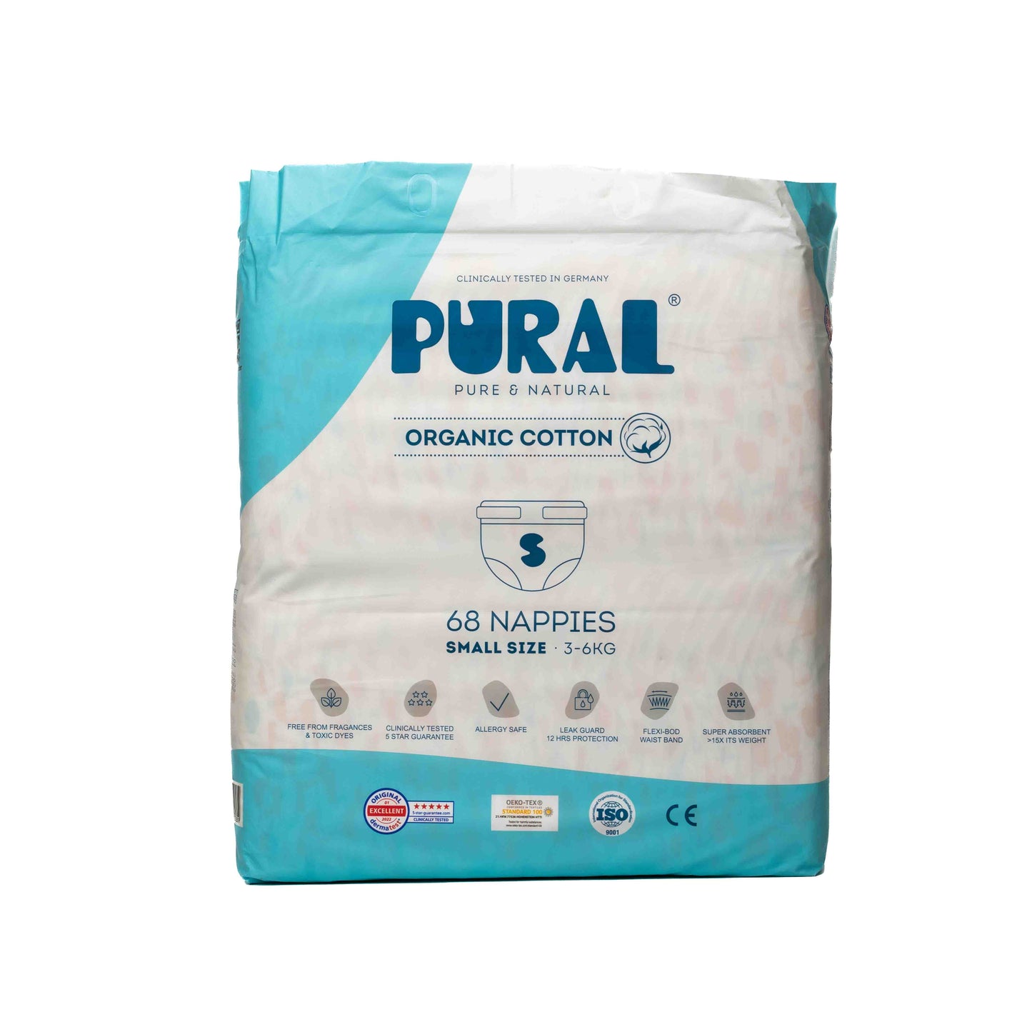 Diapers - Small - 3KG to 6KG (Pack of 68)