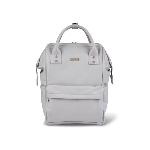 BabaBing Mani Vegan Leather Backpack Changing Bag - Dove Gray