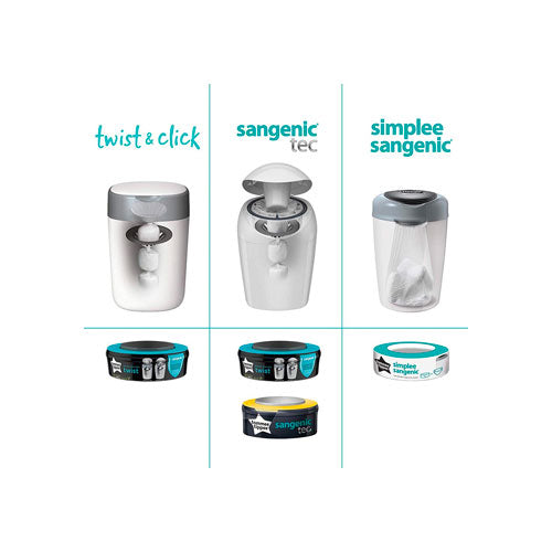 Tommee Tippee Twist & Click Advanced Nappy Disposal Bin